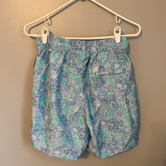Blue Pattern Swim Trunks - Picture 3 of 3